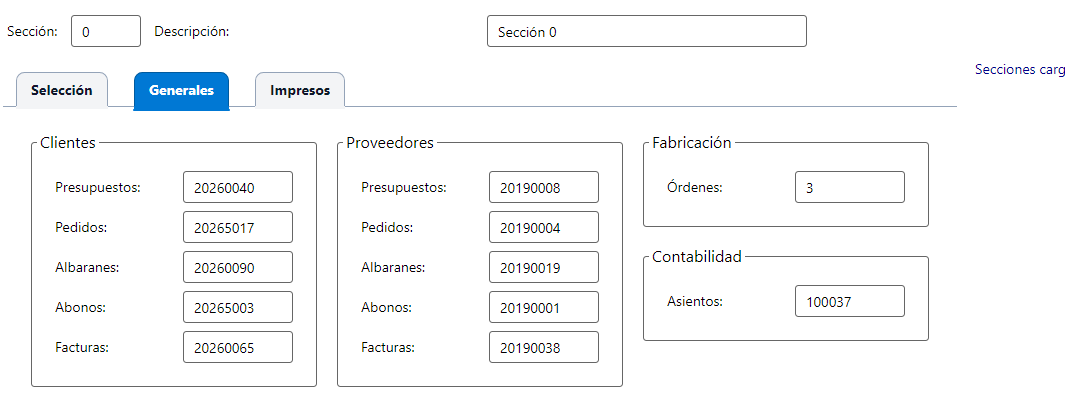Los contadores de la sección, repartidos entre clientes, proveedores, fabricación y contabilidad.