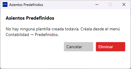 Si todavía no hay ninguna plantilla, el programa te dice dónde crearlas.